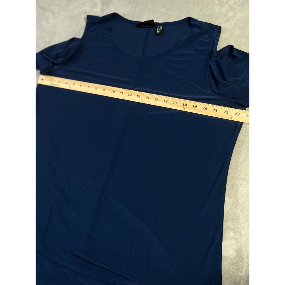 Attitudes by Renee Dress Set NWT Womens XL Floral 2XL Navy Cold Shoulder 2-Piece - Picture 7 of 10